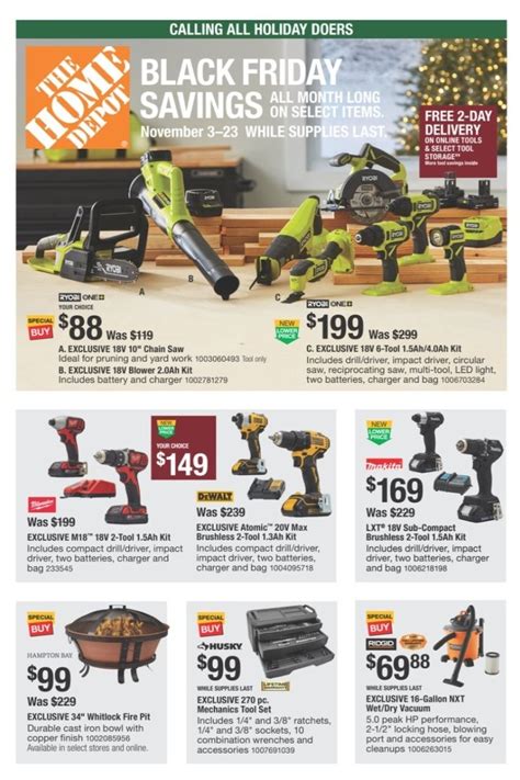 black friday 2023 home depot